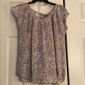 Floral blouse with tie back